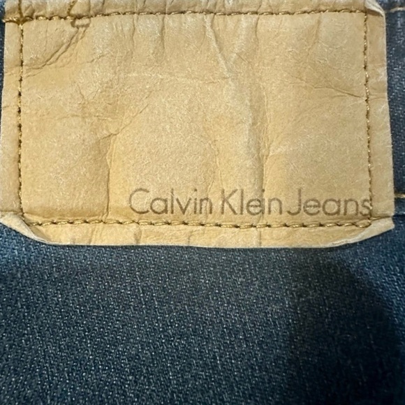 🔹 CALVIN KLEIN Men’s Slim Straight Jeans 38x32 Dark Wash 🔹 - Picture 5 of 10